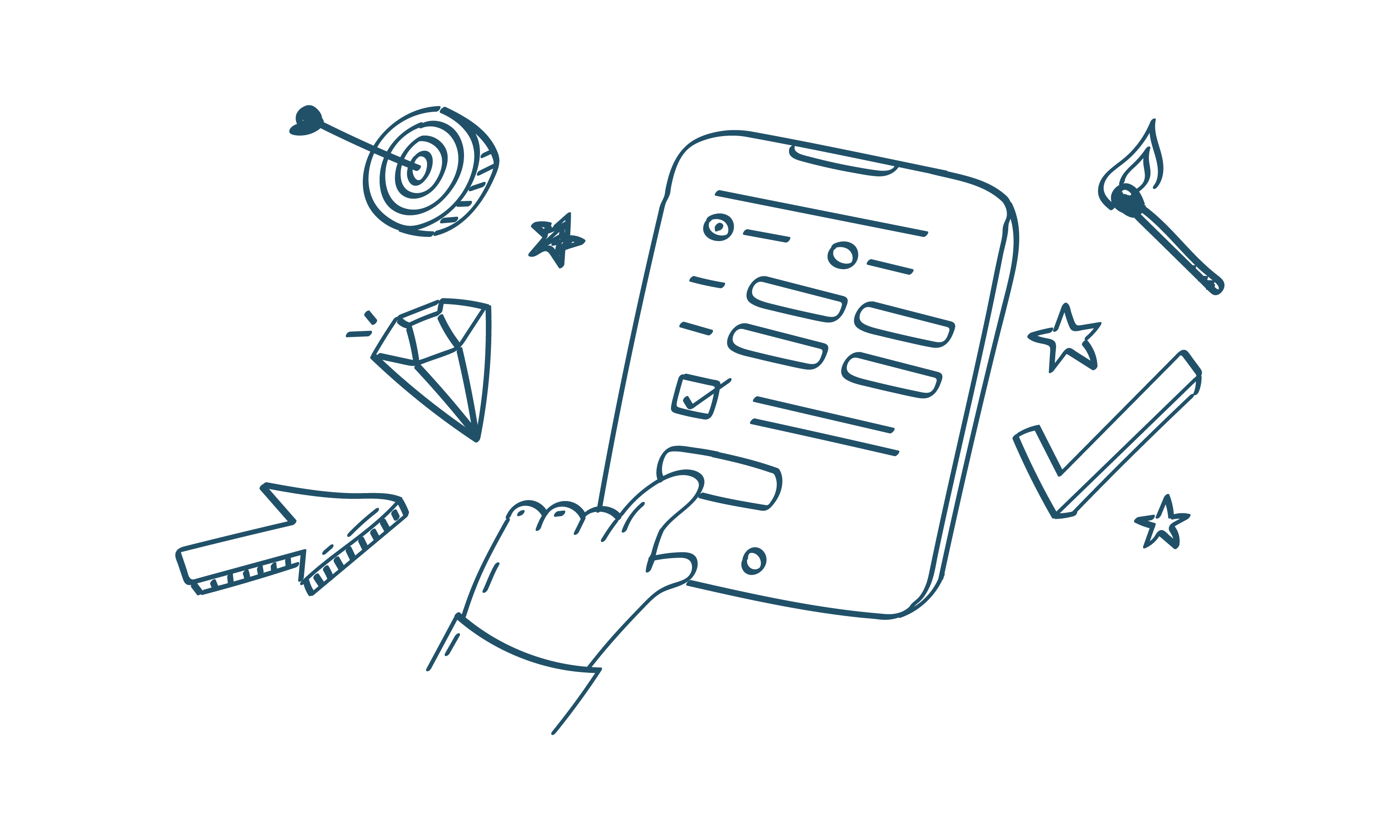 Tablet mit Formular