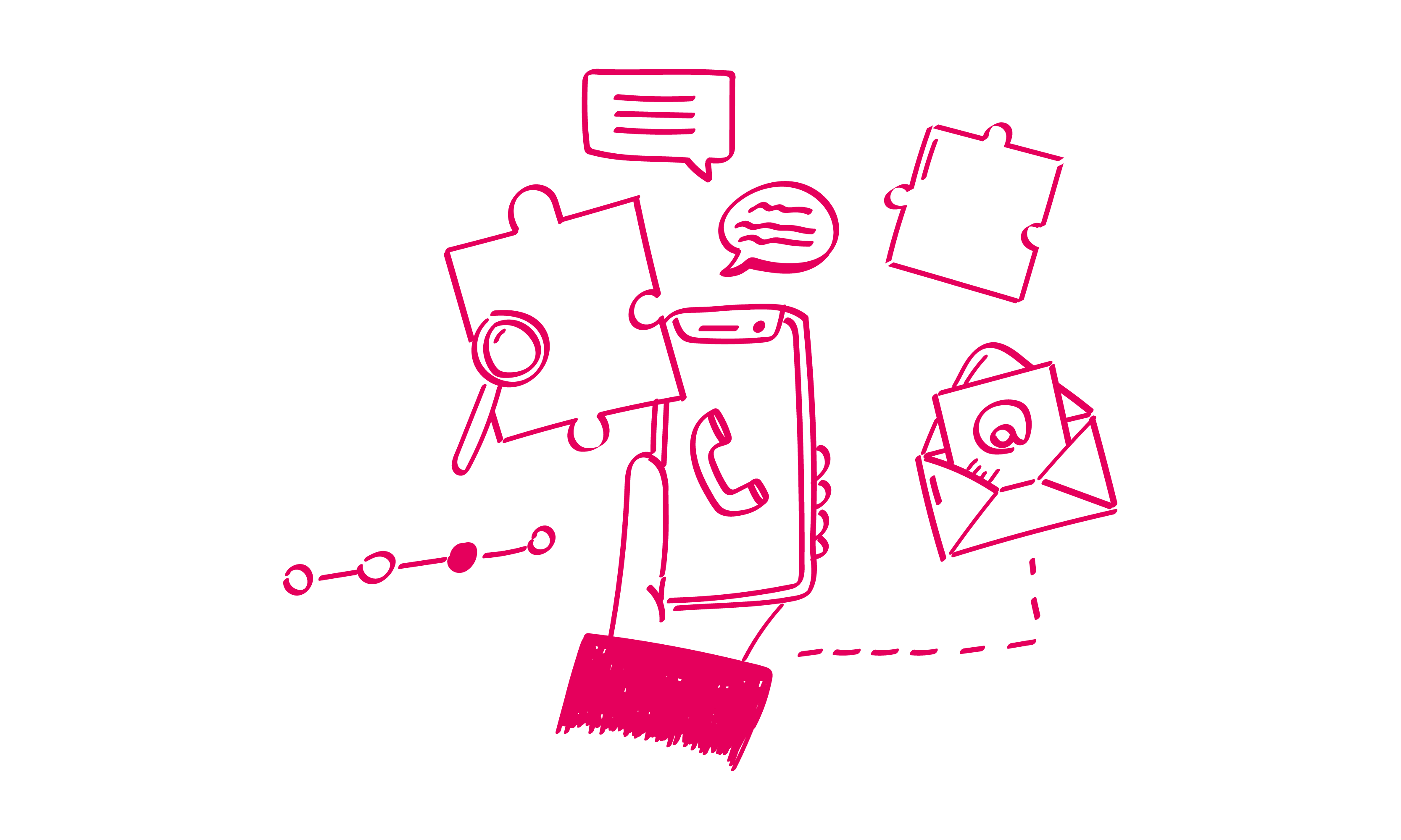 Mobile phone with a speech bubble and a letter