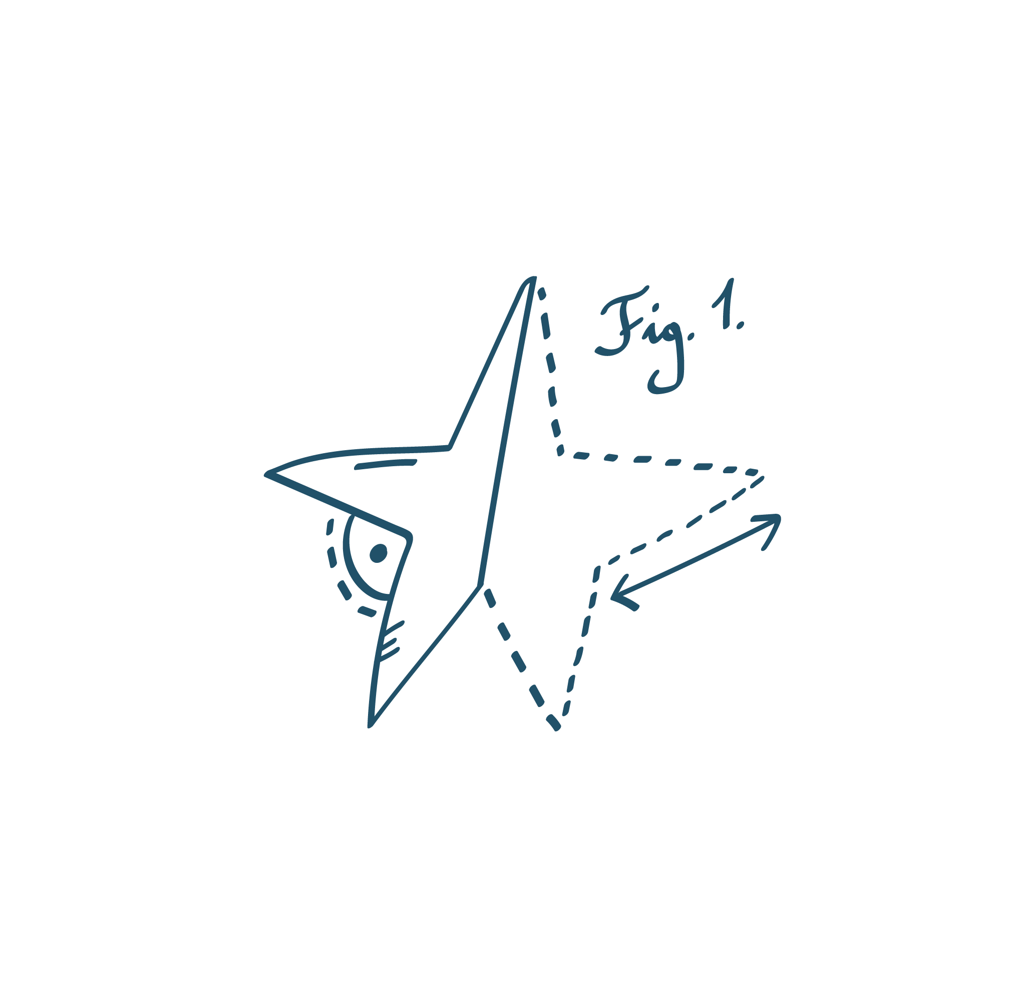Technical drawing of a star