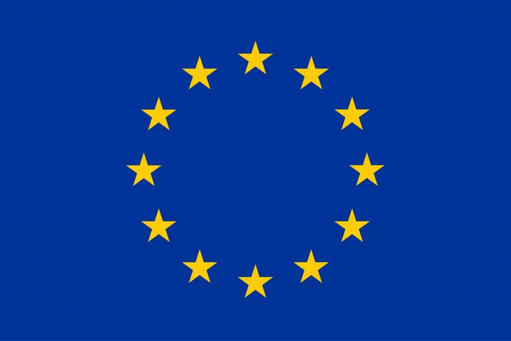 Blaue Flagge mit gelben Sternen
