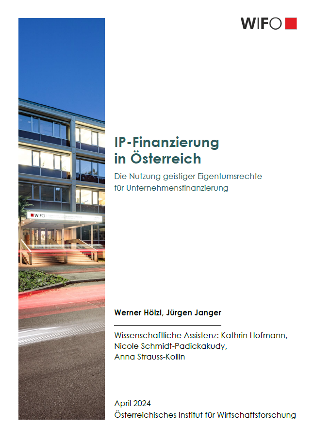 Cover der WIFO-Studie "IP-Finanzierung in Österreich"