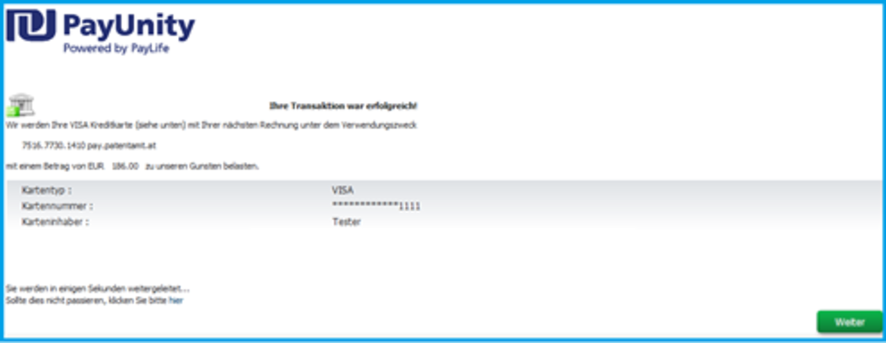 Screenshot Anmeldeformular