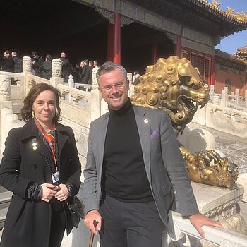 Patentamtspräsidentin Karepova und Bundesminister Hofer in Peking