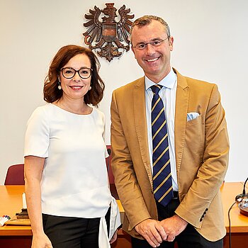 Bundesminister Norbert Hofer und Patentamtspräsidentin Mariana Karepova