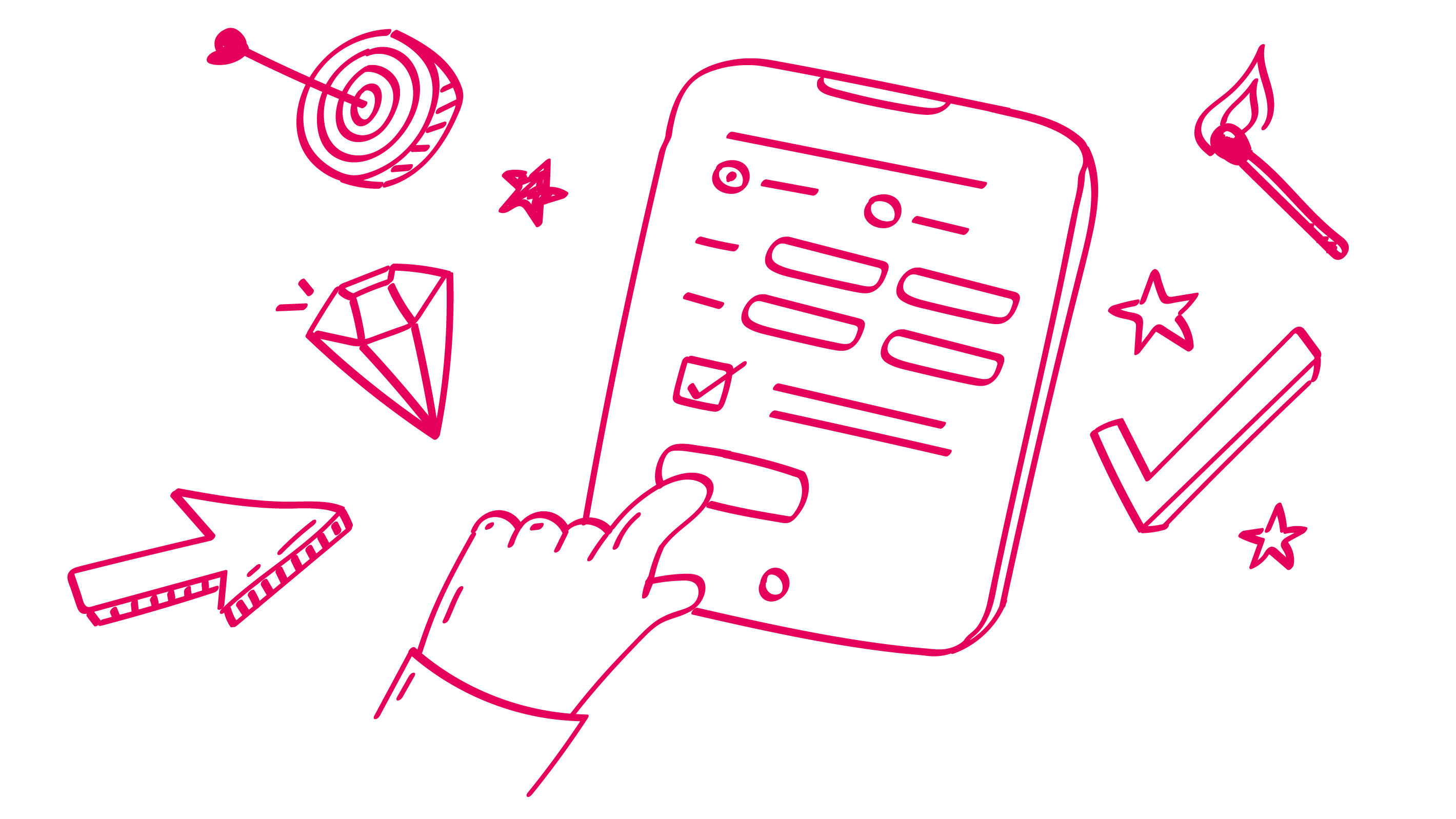Tablet mit Formular