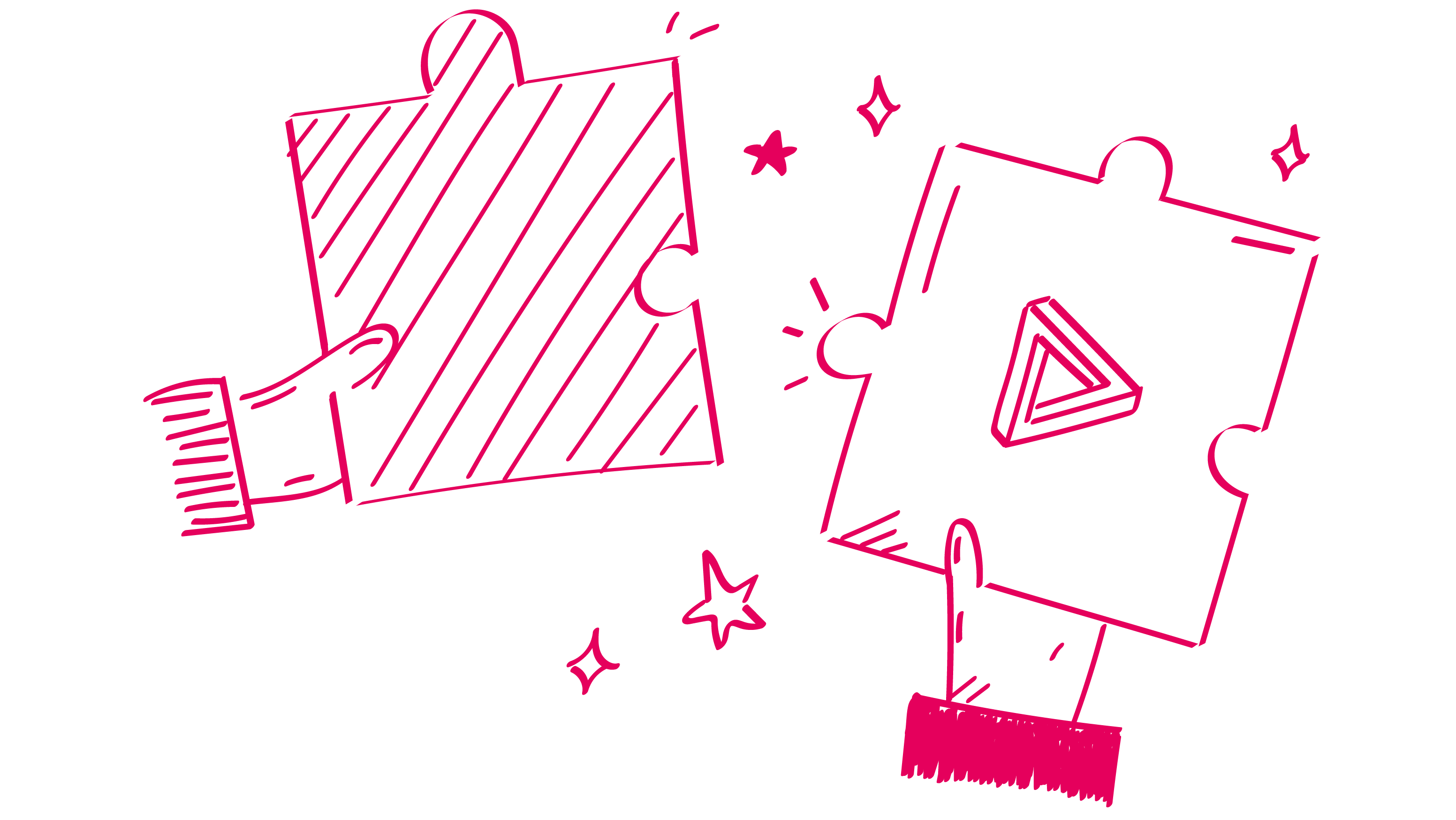 two hands putting together pieces of a puzzle; one piece has the logo of the Austrian Patent Office